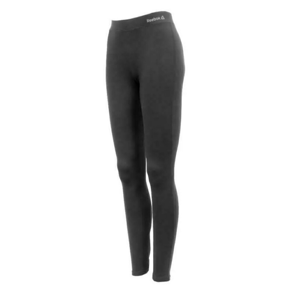 Reebok Pants Base Layer Dark Gray Warm Stretch Exercise Yoga S